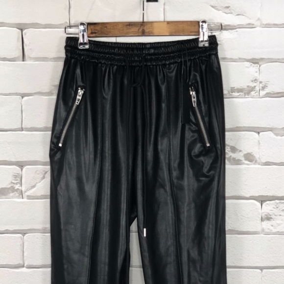 BlankNYC Running Wild Faux Leather Joggers 26 - Picture 4 of 5
